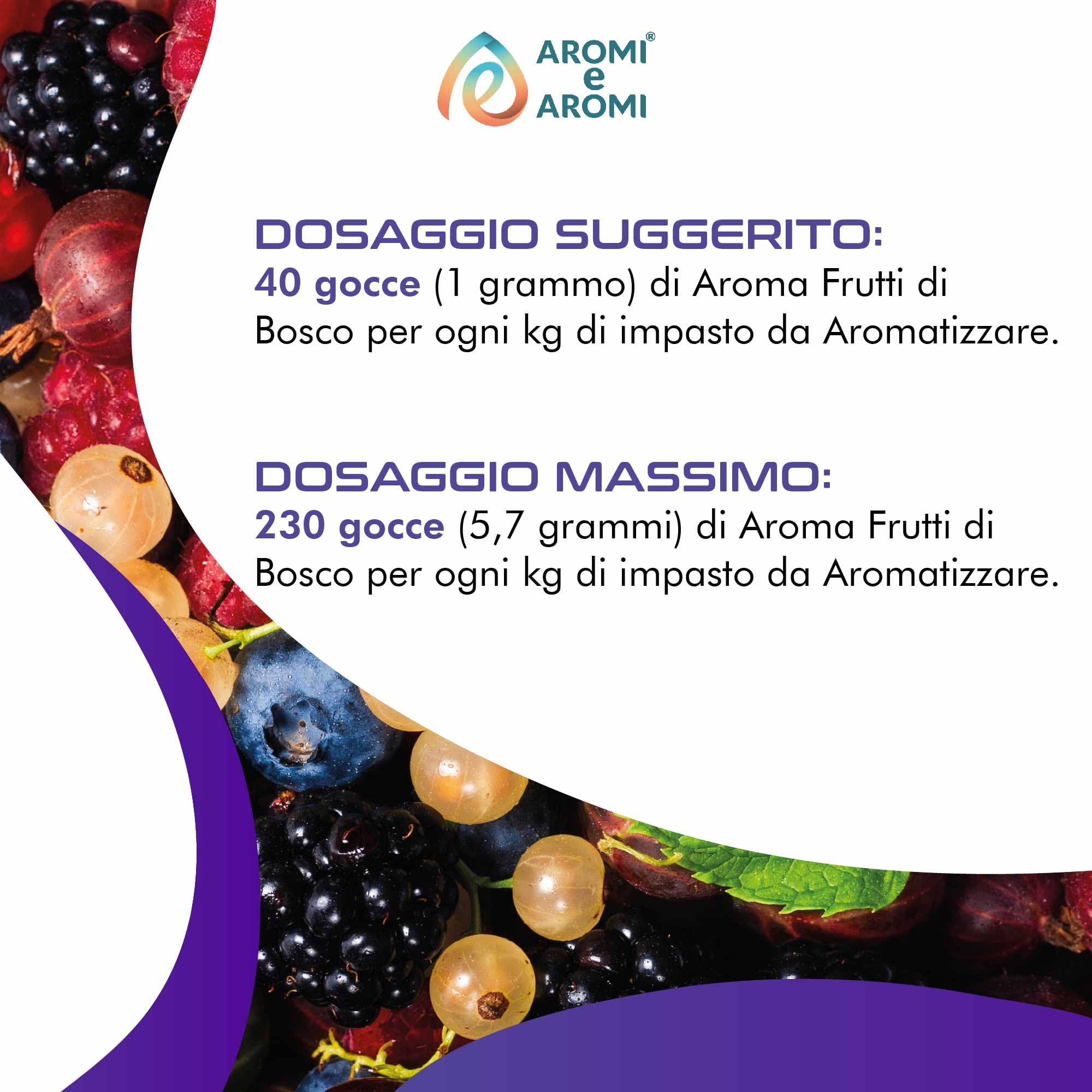 AROMI E AROMI | Aroma Frutti di Bosco in Gocce per Pasticceria, Ristoranti, Gelaterie e Industria Alimentare | Prodotto 100% Italiano per Aziende del Settore Alimentare B2B (500g)