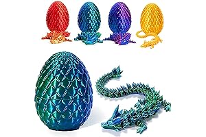 Enthralling Dragons in Eggs: 3D Printed Crystal Articulated Dragons