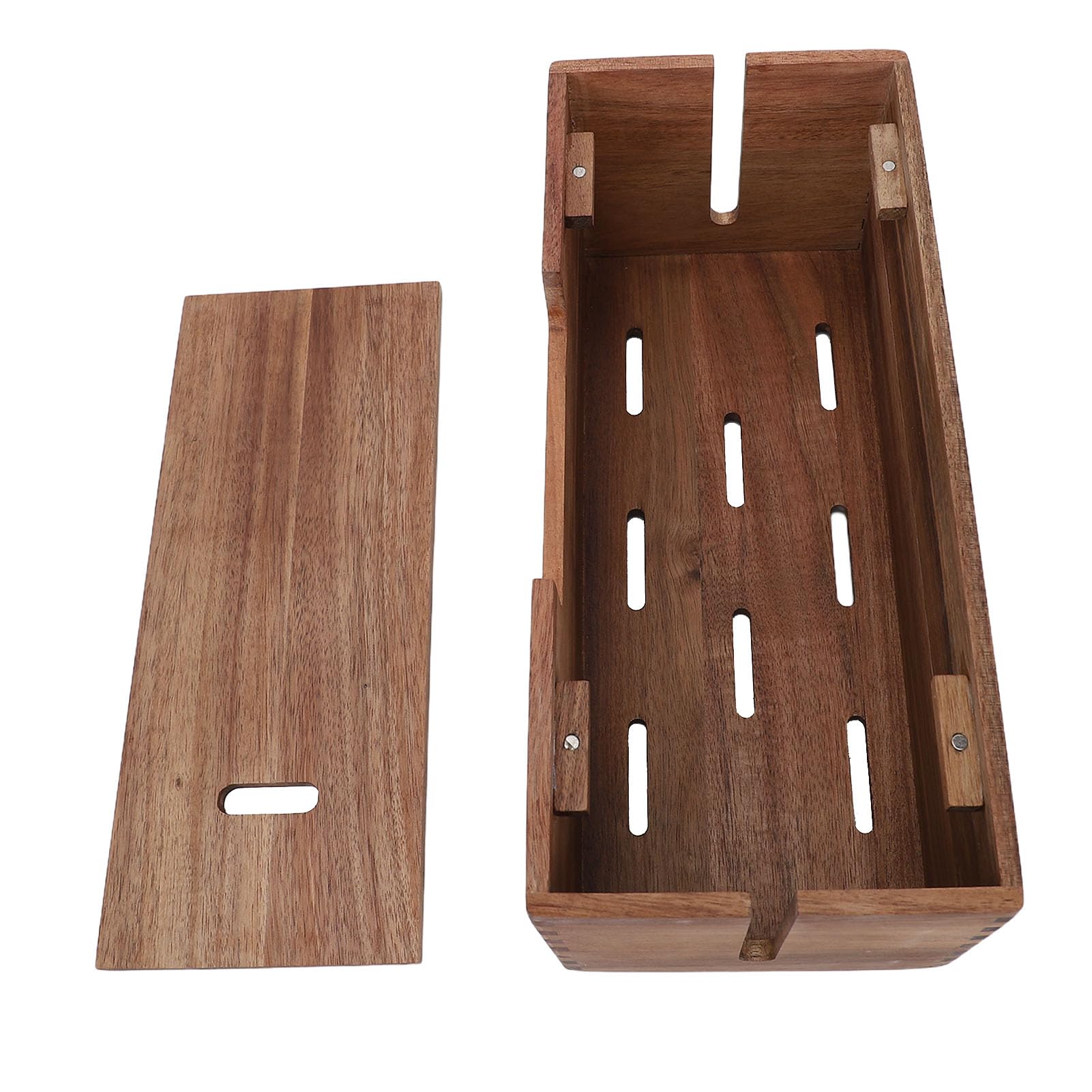 HEEPDD Scatola Portaoggetti Scatola Spegnicavo Organizzatore per Ciabatta Cavi TV Scrivania Organizzatore Cavi per Scrivania con Venature del Legno Design per Ufficio Casa Studio Gestione in ​​Legno