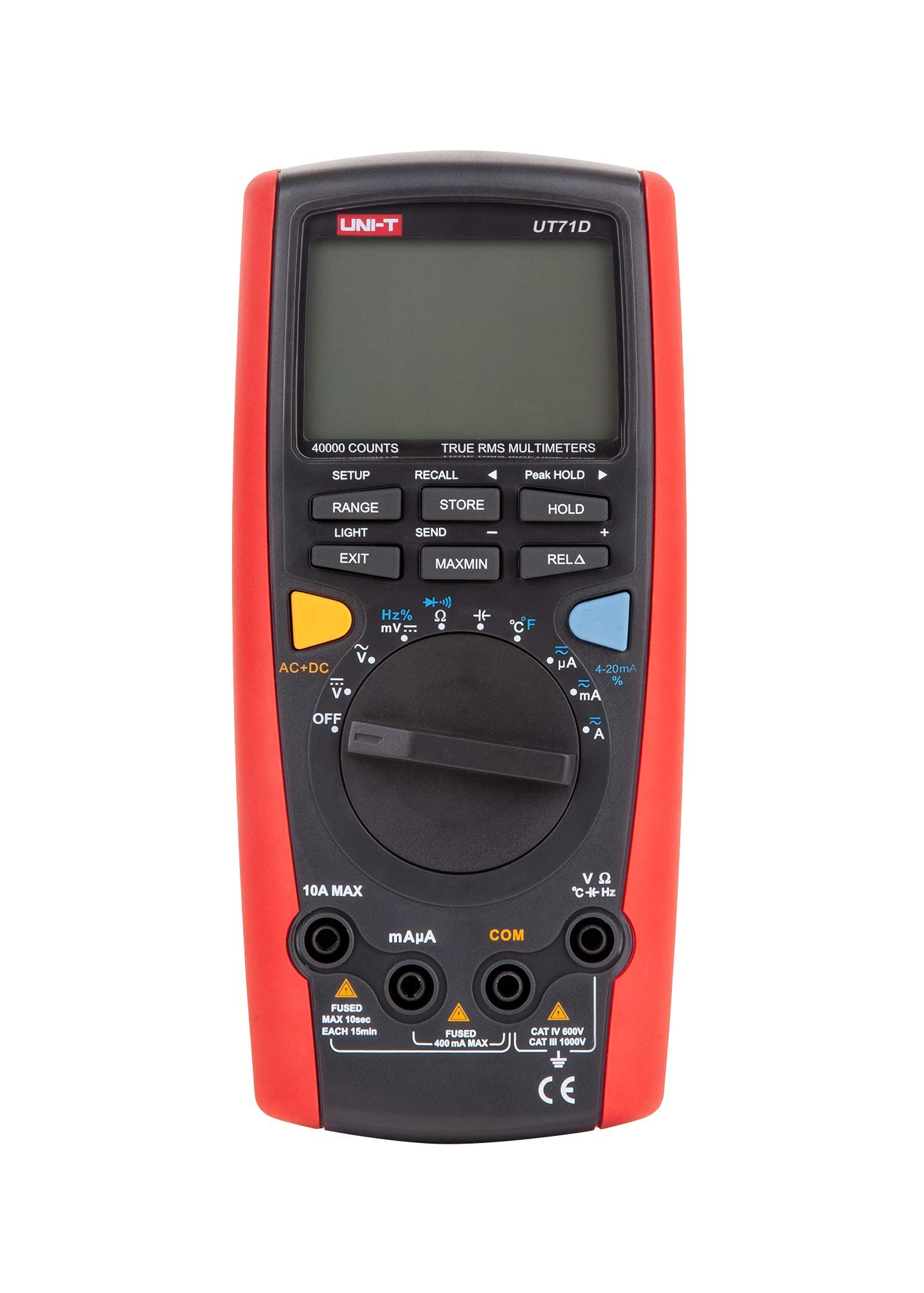 Cyfrowy miernik uniwersalny UNI-T UT71D/MIE0092 tester napięcia, prąd AC/DC, test ciągłości obwodu i diod, pomiar temperatury