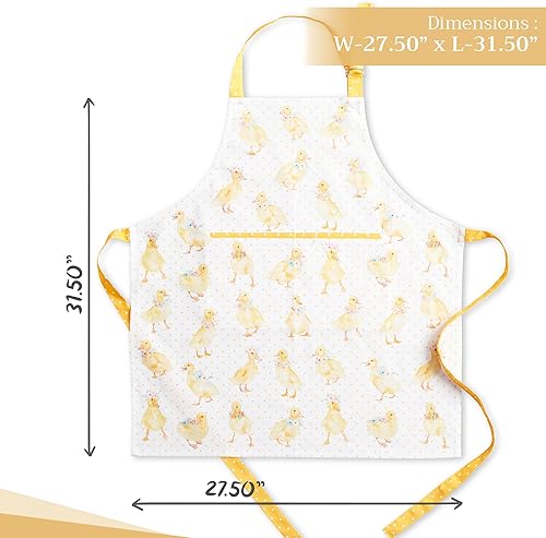 Miniatura 4 de Maison d' Hermine Delantal 100% de algodón para mujeres con bolsillo de cocina delantal de chef para hombres, cocina, jardinería, servidor, camarera