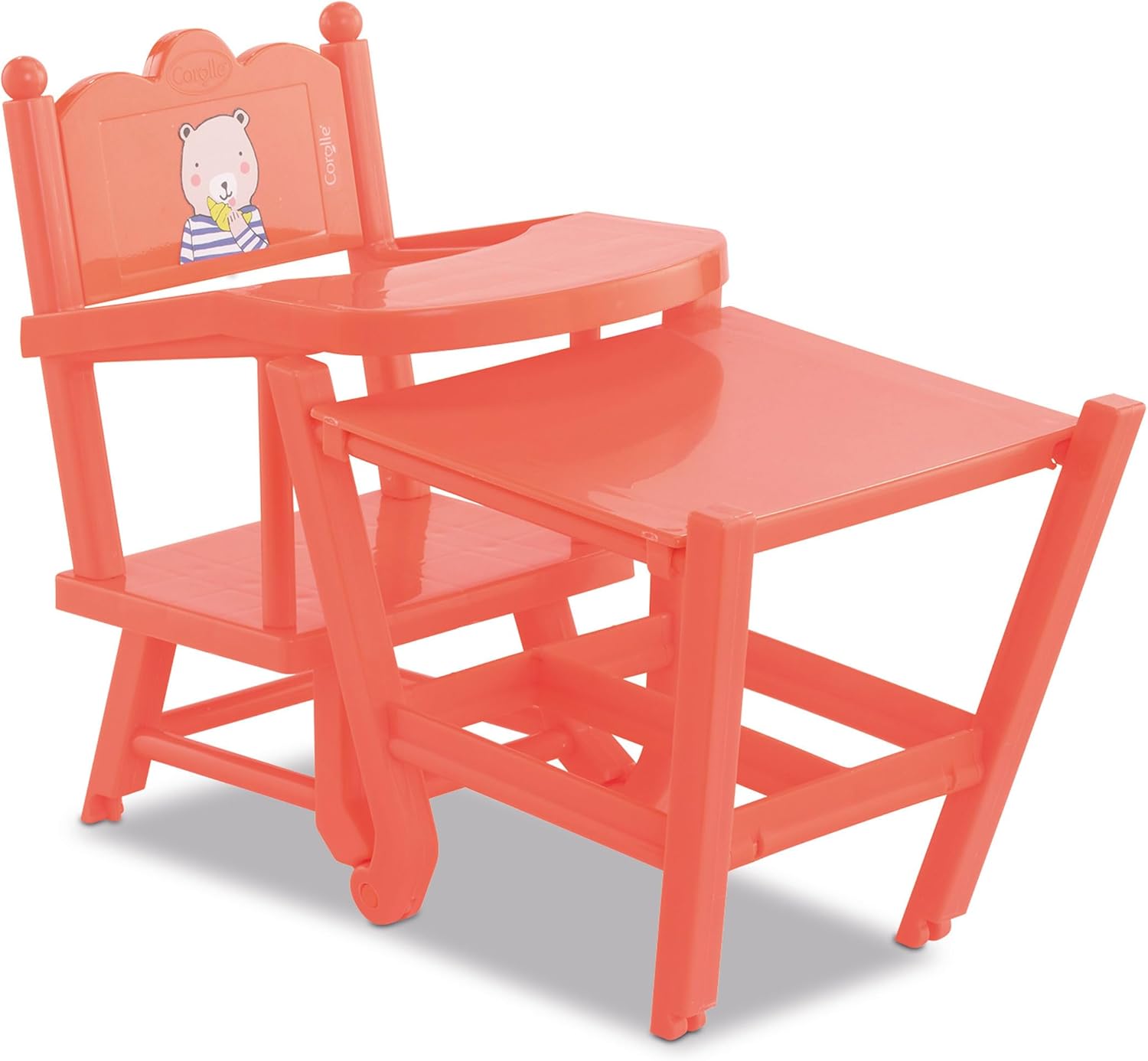 Corolle - Mon Grand Poupon High Chair - 2-in-1 Design fits 14" and 17" Baby Dolls (9000141040)