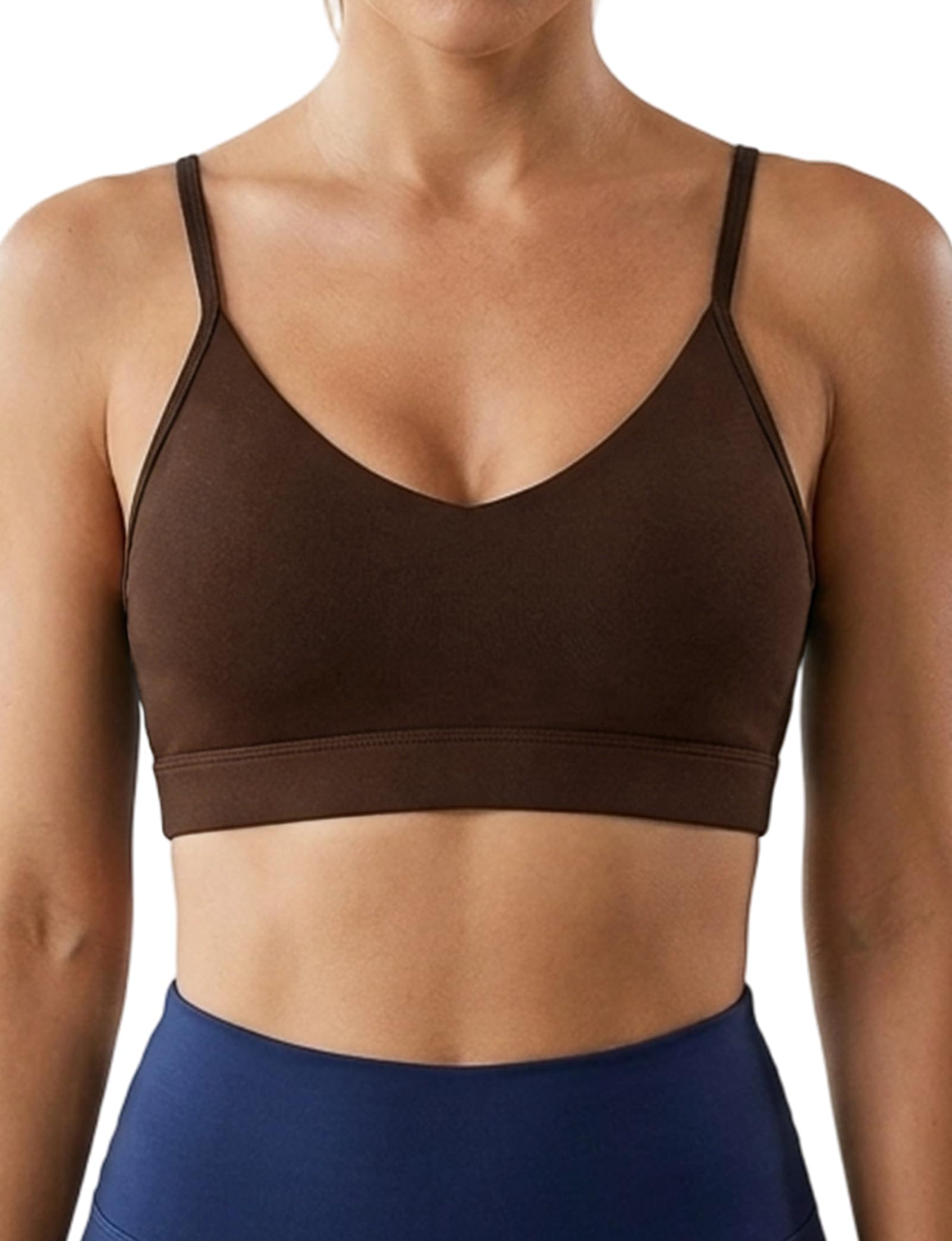 Buauty Sports Bras for Women Criss Cross Back Medium Support Yoga Wireless Padded Bra with Removable Cups Racerback Bra 4 Gym