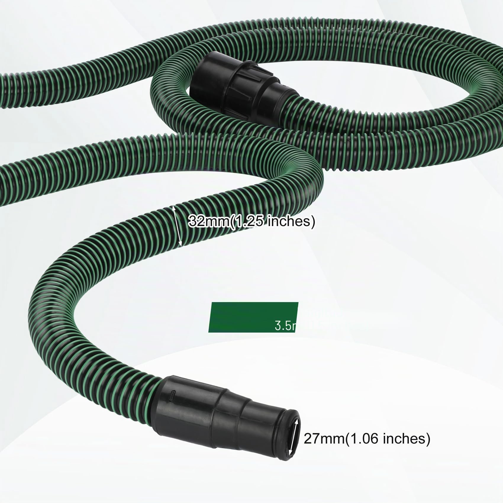 Feikeer Manguera extractora de polvo para Festool, compatible con extractor de polvo Festool, manguera de plástico transparente de 22 mm, tamaño pequeño a mediano