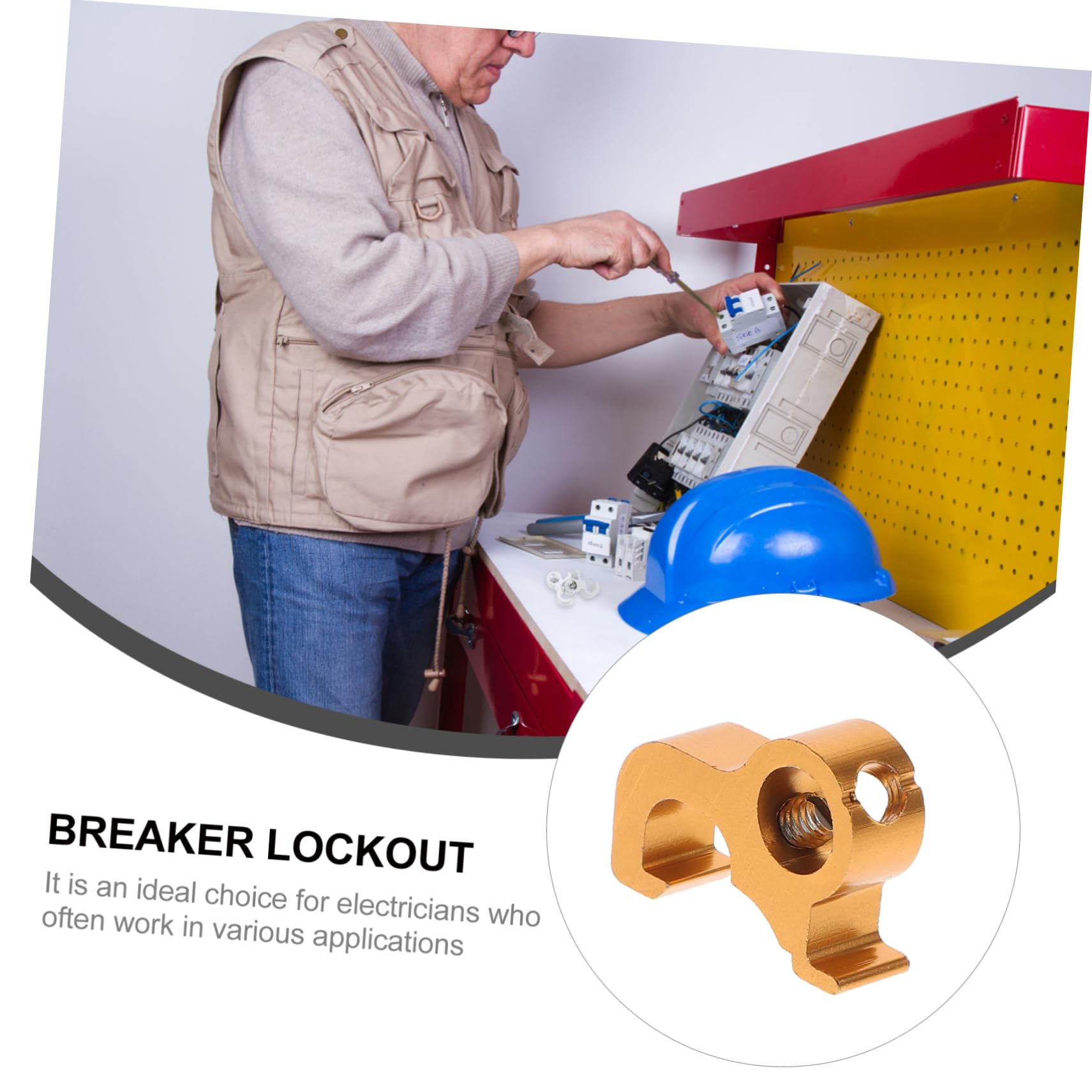 VILLFUL Breaker Lock Breaker Safety Lock Device for Electrical Lockout Breaker Accessory Lockout Device for Circuit Breaker Alloy