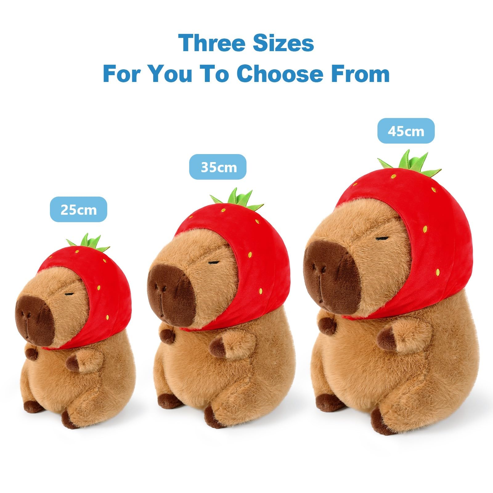 23Cm Kawaii Kan Kleding Veranderen Capibara Pluche Pop Simulatie Knuffel Dier Capibara Met Trui Zacht Kids Speelgoed Voor Meisjes Cadeau  26
