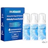 Minoxidil 5% Foam for Hair Growth, Topical Hair Loss Treatment for Men and Women, 3 Pack (2 oz Bottle) (3PCS)