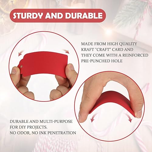 Miniatura 9 de 100 etiquetas de precios G2PLUS de papel de estraza, con una cuerda marrón e ideales para empaques, manualidades, bodas, Navidad, Día de Acción de