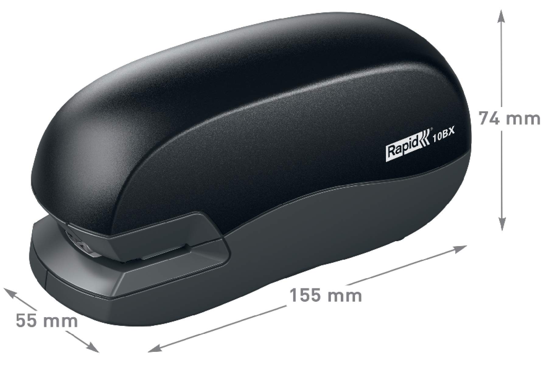 Rapid Fixativ 10BX Cucitrice Elettrica Portatile Contactless, Fino a 10 Fogli, Nero, 5000294