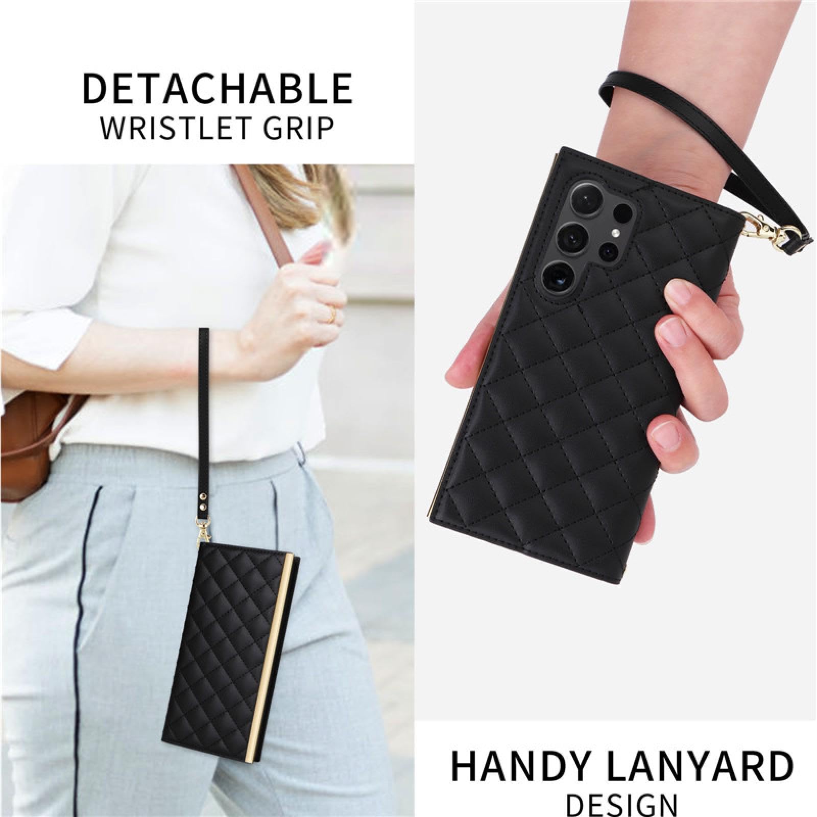 Do Samsung S22 Plus Portfel Skórzany Crossbody Etui na Telefon Karty Smycz Klapka Pokrowiec Torba (Do Samsung S22 Plus/Czerwony)