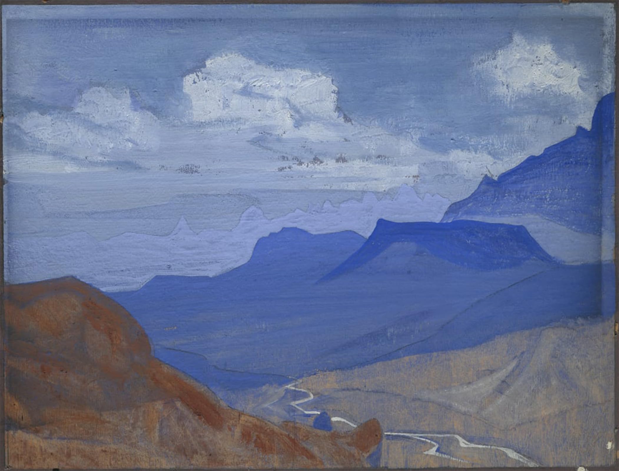 POSTERIIk Vintage Art Print Images Pictures Print Valley by Nicholas Roerich Modern Colour Posters for Office Home Decor 60x90cm