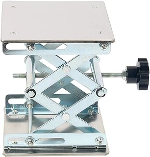 YaeTek 6" Lab Jack - Heavy Duty Laboratory Scissor Jack (150 * 150mm) - Stainless Steel Platform Lab Stand Table Scissor Lift Laboratory Jiffy Jack Professional (6 Inch by 6 Inch)
