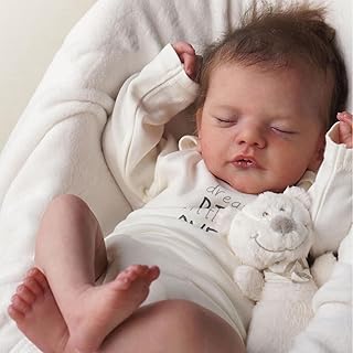 ZIYIUI Lifelike Dolls Reborn Baby Doll Girl Handmade Silicone Reborn Baby Doll Outfit 48 cm Kids Toy