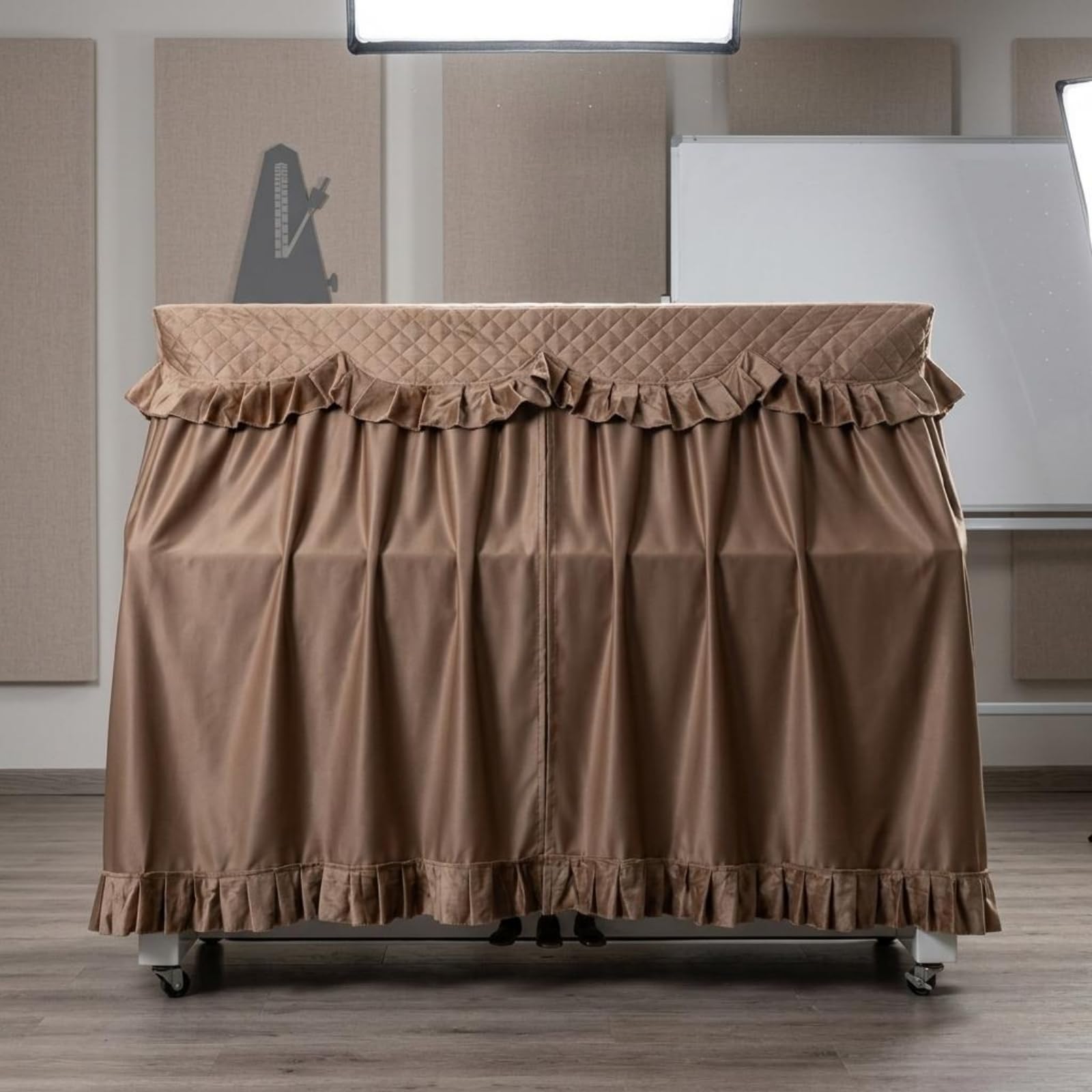 TISHITA Copertura per Pianoforte Verticale Copri Pianoforte Copripolvere Tastiera Rivestimento in Flanella a Caduta Uniforme Adatta a Riduzione Polvere Aula Musica Casa154x123x34cm