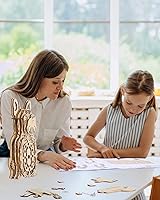 Vista 2 de Rompecabezas 3D de madera para adultos modelo de reloj de bulldog mecánico - Kits de reloj de madera con temática navideña para construir