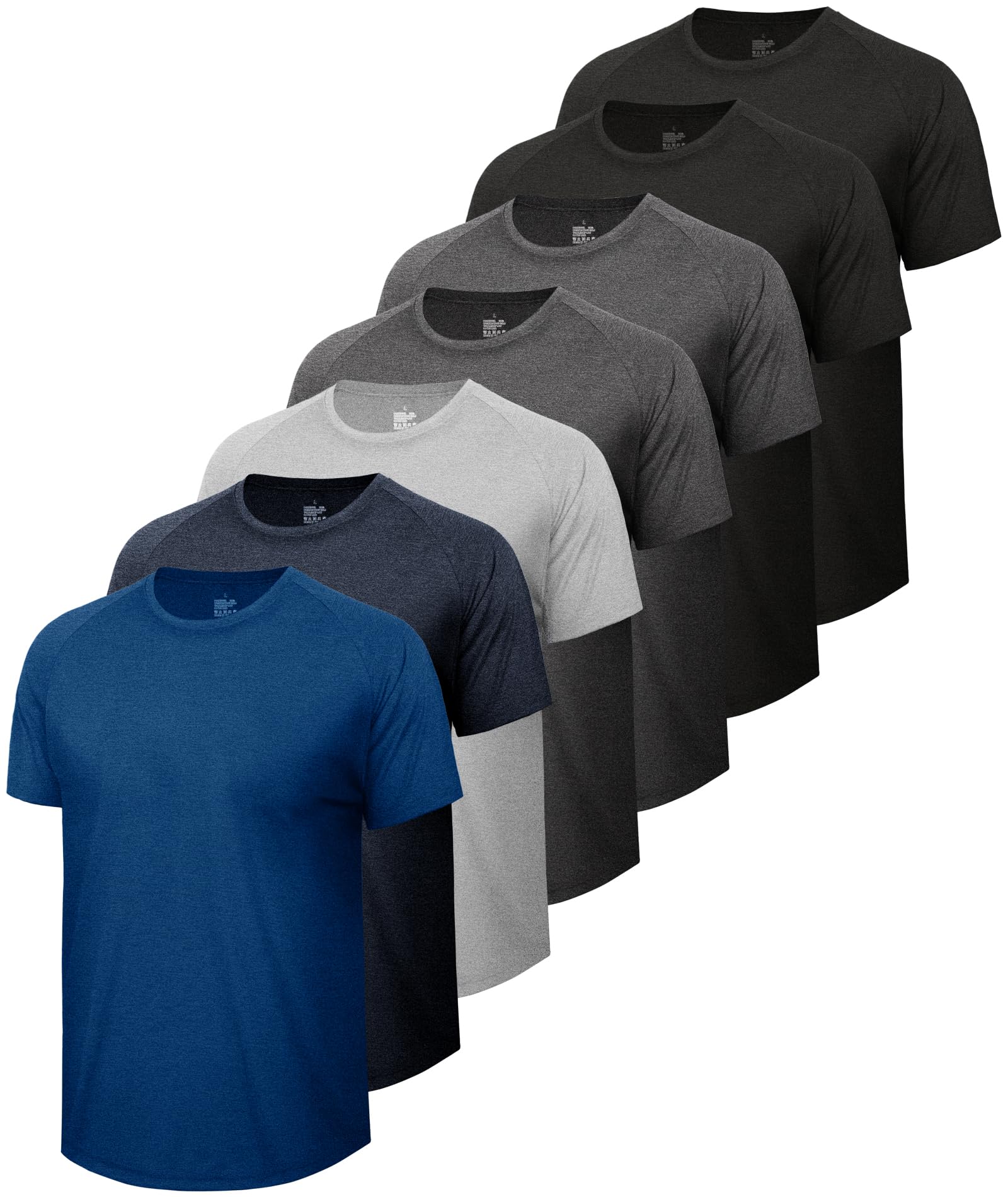 BOOJO 7 Pack Workout Shirts