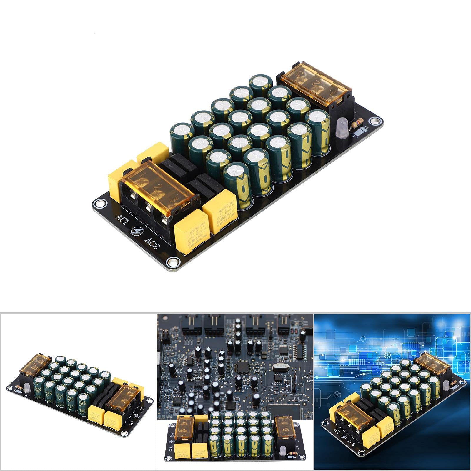 Moduł filtra prostownika 1200W 100V 12A podwójna moc cztery mostki prostownicze płytka filtra prostownika wydajny stabilny przemysłowy