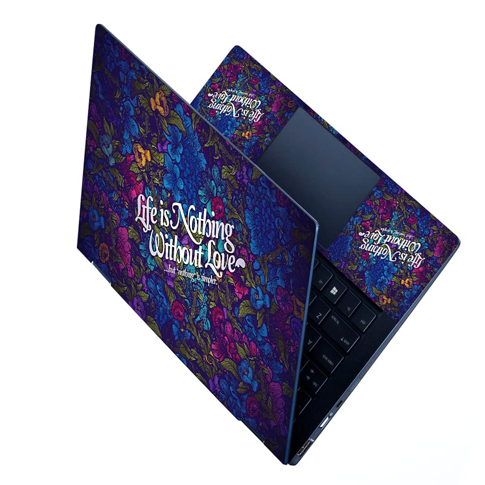 Dzazner Life is Nothing Full Panel Laptop Skins Upto 15.6 inch - No Residue, Bubble Free - Removable HD Quality Printed Vinyl/Sticker/Cover Compatible for Dell-Lenovo-Acer-HP (B09BNH6M55) Amazon Price History, Amazon Price Tracker