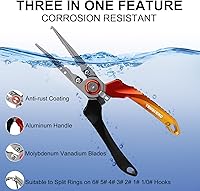 Vista 2 de TRUSCEND Lockable Handy Fishing Pliers with Innovative Ergonomic Handle, Saltwater Corrosion Resistant Teflon Coated Fishing Tool, Multi-Function