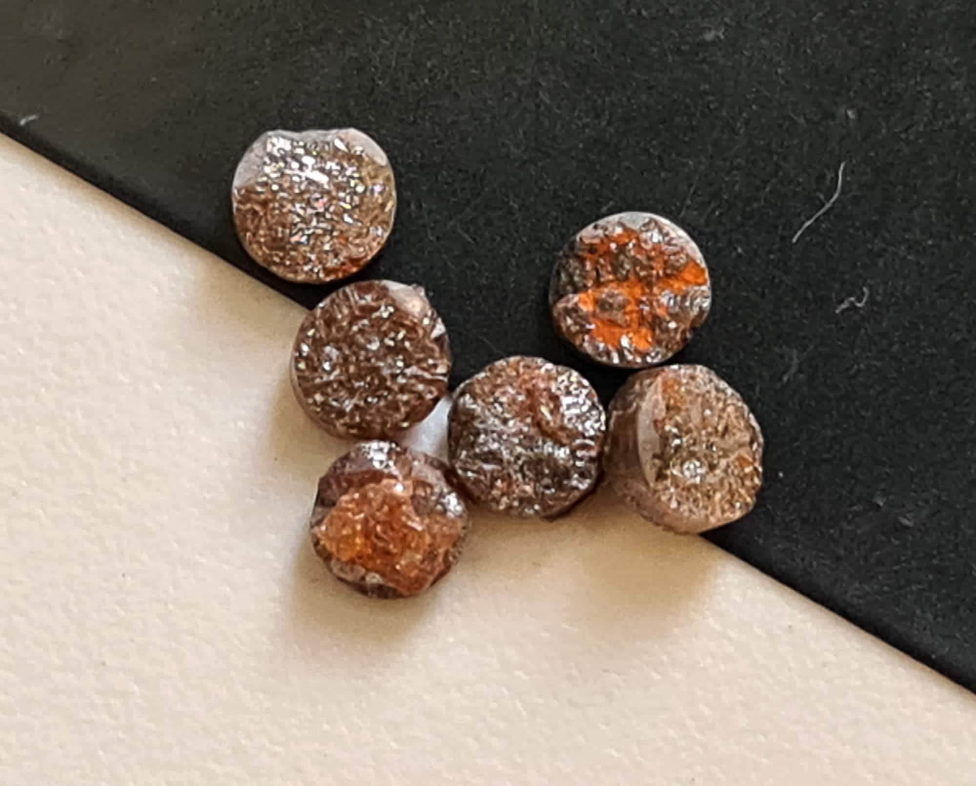 Dischi diamantati grezzi Pneumatici diamantati 3 pezzi Diamanti sciolti tagliati al laser per donna, marrone, 5-5,5 mm