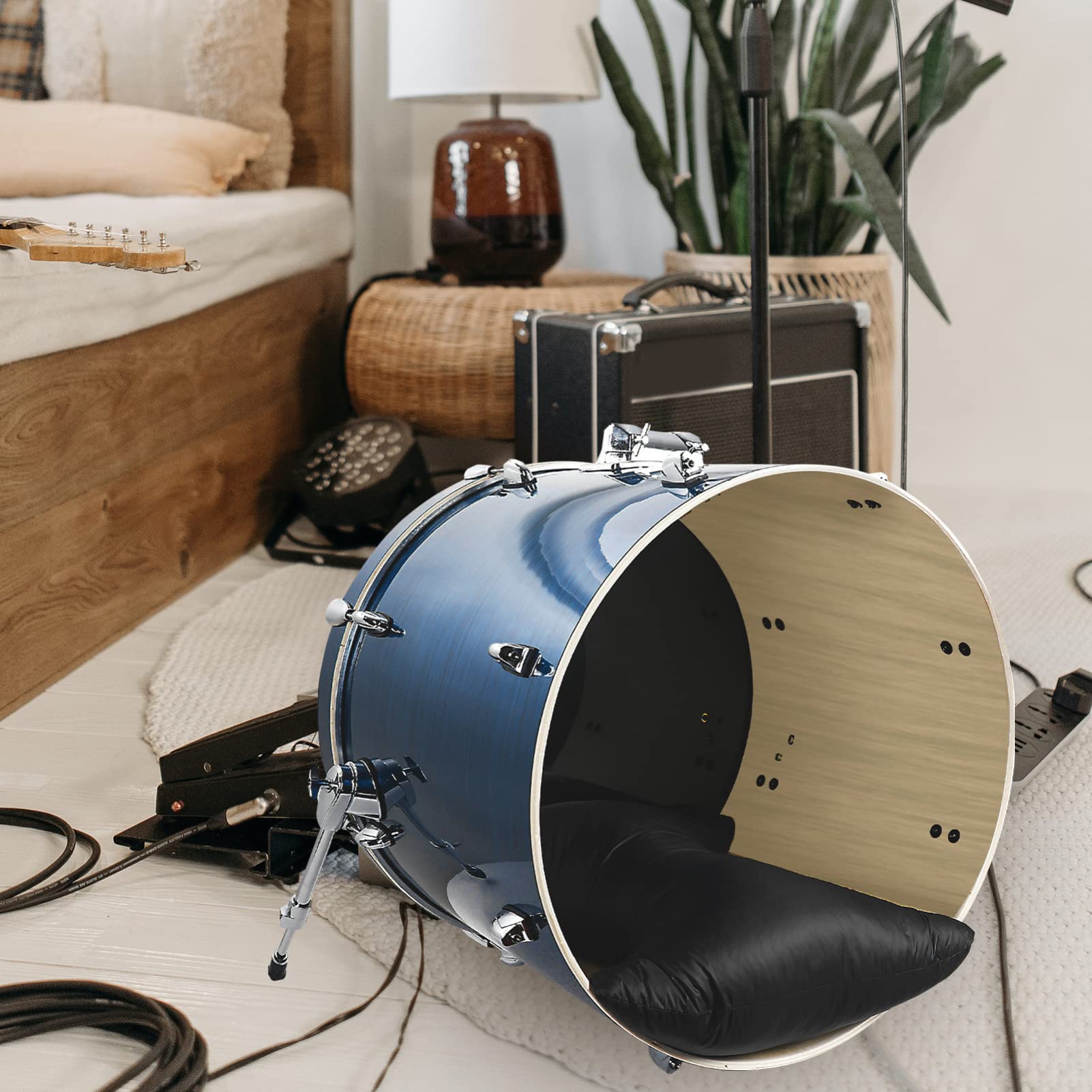 Toyvian Verdicktes Trommeldämpfungskissen Aus Baumwolle Für Bassdrum Professionelles Schlagzeug Zubehör Für Bühne Und Alltag