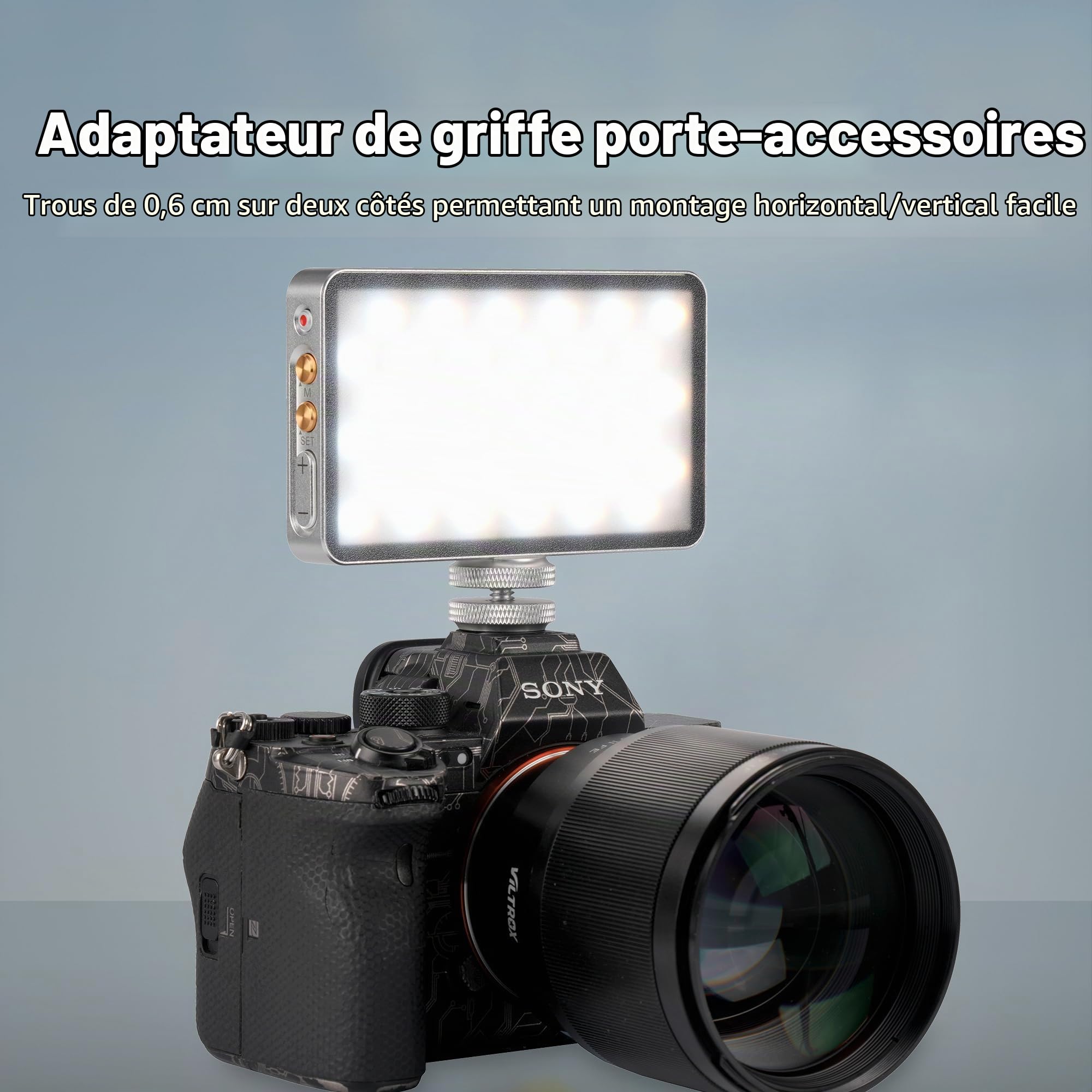 VILTROX 6000mAh lumière LED pour caméra, APP contrôle lumière vidéo RVB, RVB Portable pour Photographie, Panneau de lumière LED pour caméra pour Enregistrement vidéo (Retro 08X)