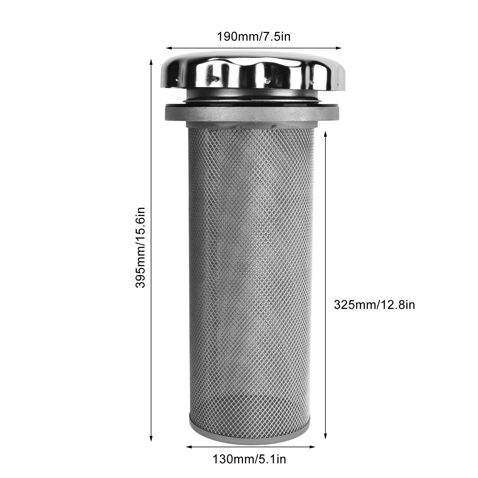 Hydraulik-Luftfilter, Luftreiniger für Edelstahl-Öltank mit feinem Maschengeflecht, effiziente 0,105-mm-Filtration für Kraftstoffsysteme in der Chemie-, Erdöl-, Automobil- und