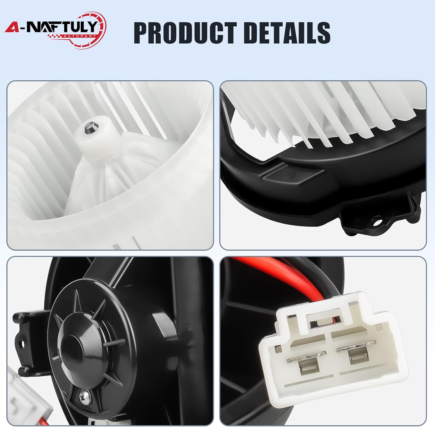 AC Blower Motor Fan Replacement Fits for 2014-2020 Jeep Grand Cherokee, 2015-2017 Chrysler 200 - HVAC Heater Blower Motor Assembly Front Side, Replaces# 700293, 68223053AC