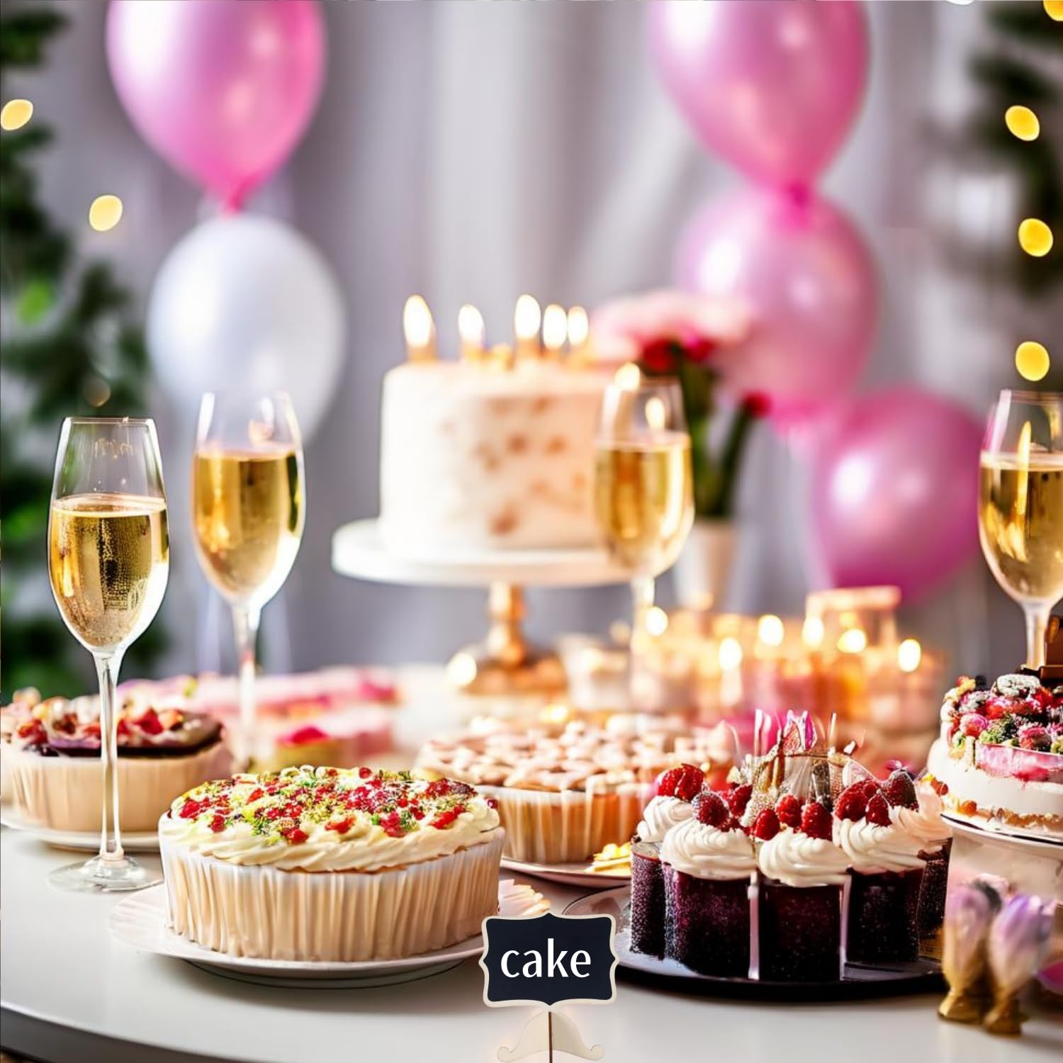 Paquete de 20 mini pizarras de madera, etiquetas de alimentos, tarjetas de lugar, pizarra pequeña para fiesta, bufé, mesa, pizarra, boda, panadería, con 12 fabricantes y calcomanías de pizarra