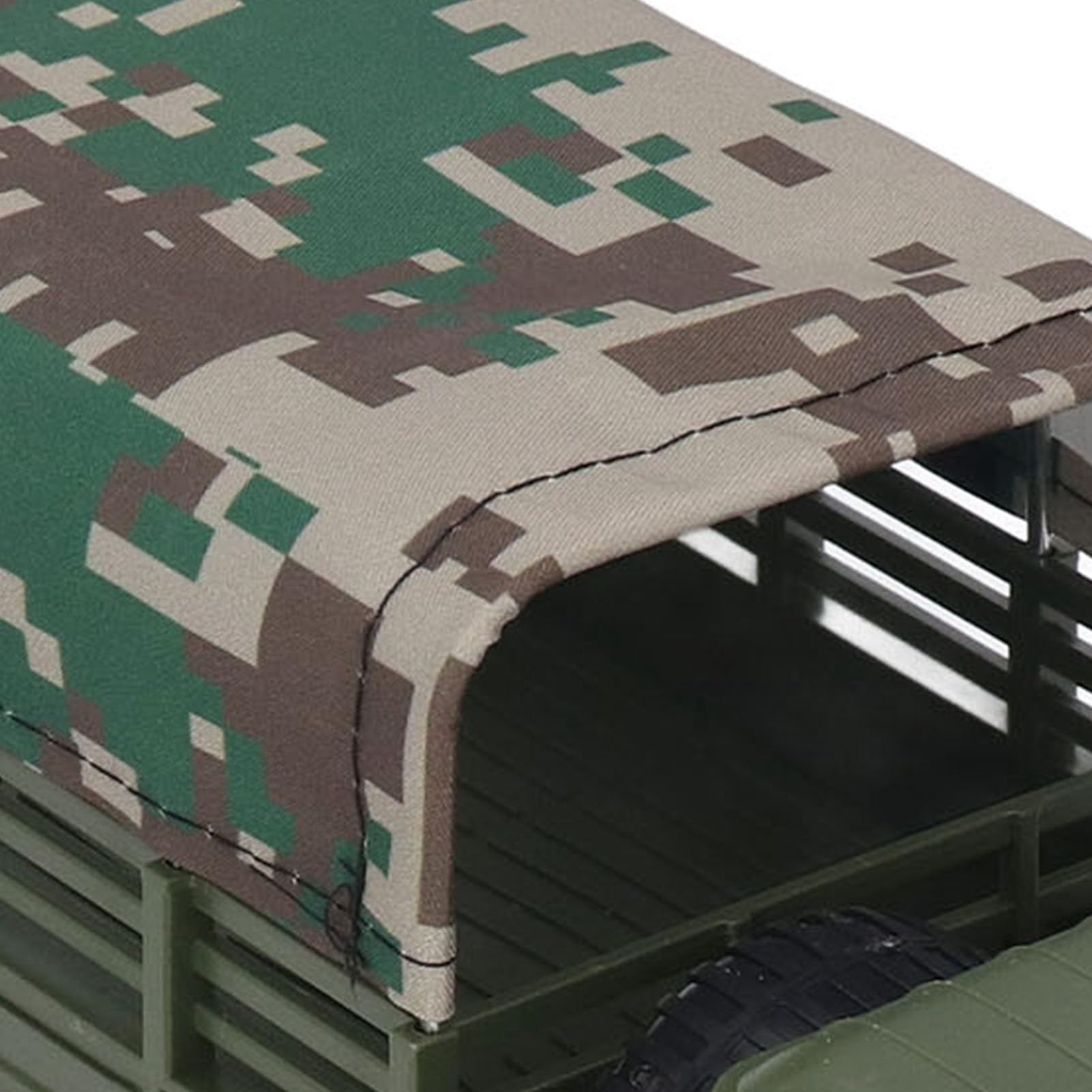 Syrisora Camion Militaire RC, Véhicule télécommandé avec Tente et Lumières Amovibles, pour Garçons et Filles de Plus de 6 Ans (Vert foncé)