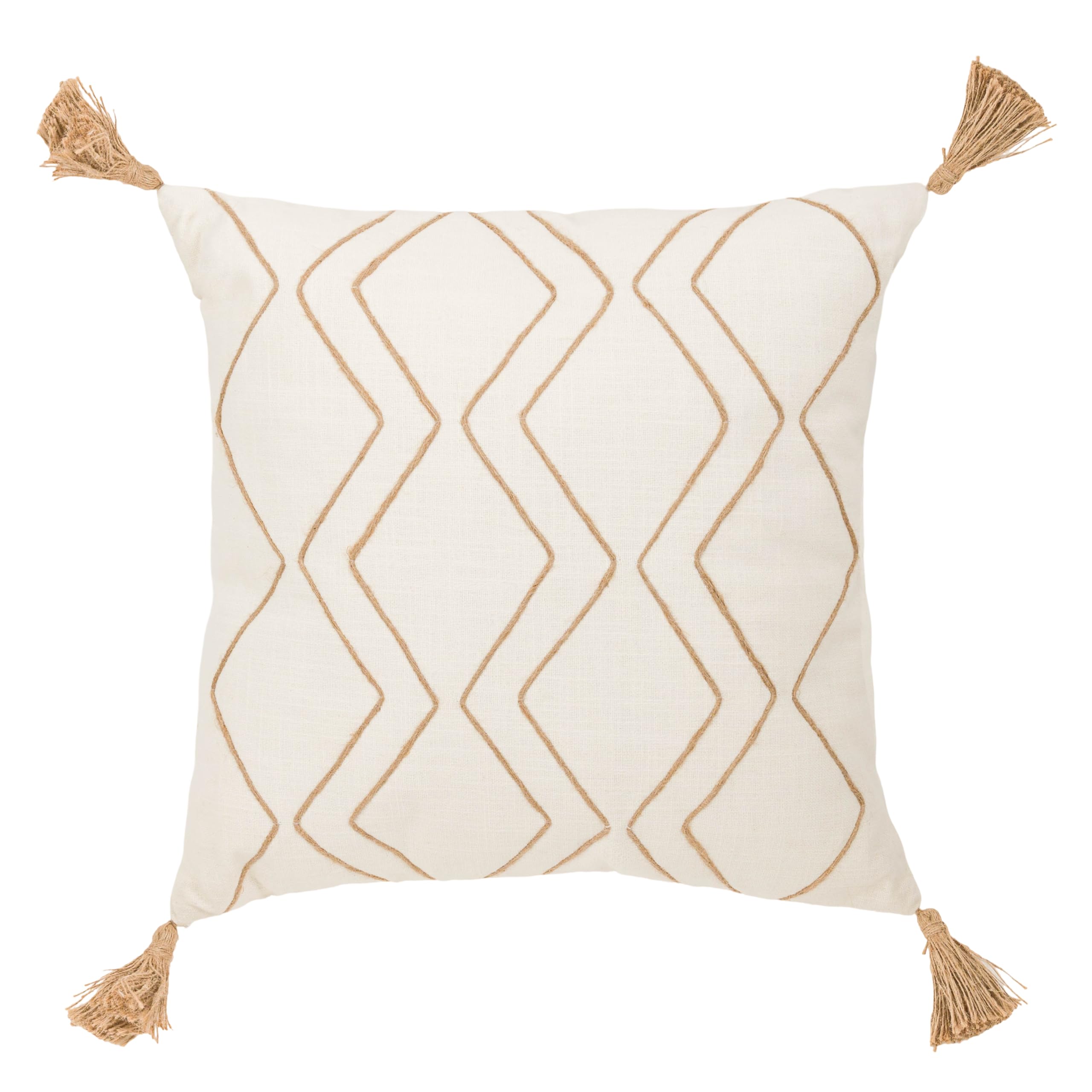 TRAMAS+ Pack 2 Cojines 45x45 - Relleno + Funda - Cojines para sofá - Cojines Decorativos para Sala de Estar, Dormitorio - Zig Café