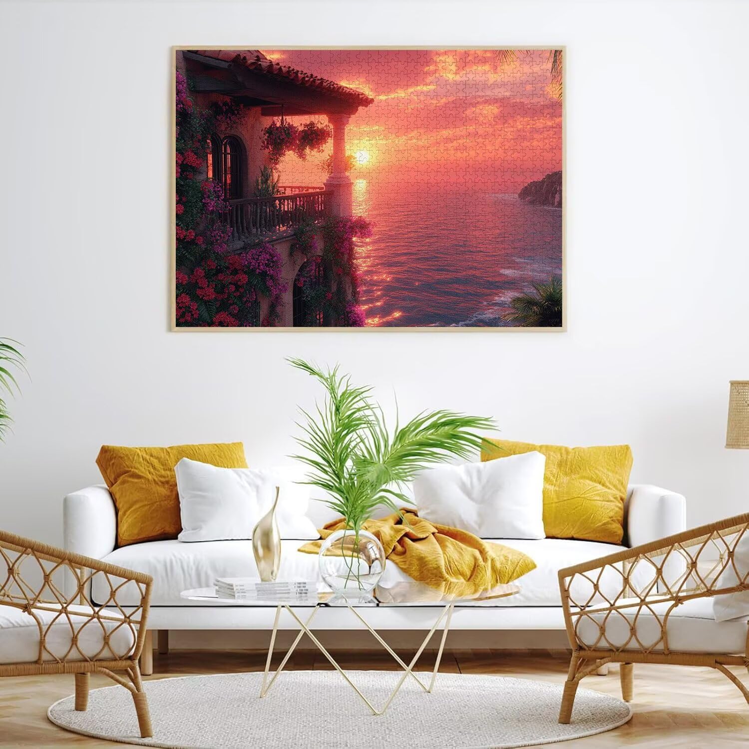 Puzzle 6000 Pieces Coucher de Soleil Puzzle Bois Les Plantes n-463