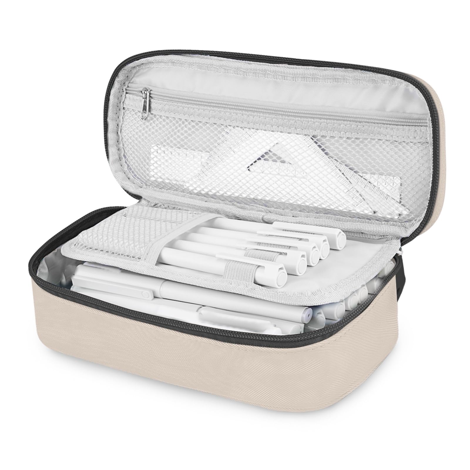 wonsar Federmäppchen Mäppchen Federtasche Etui 4 Fach Federmäppchen Mädchen Jungen Teenager Schlamppermäppchen für Schule & Büro