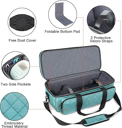 Miniatura 2 de Estuche de transporte de doble capa para máquina troqueladora Cricut, bolsa de transporte resistente al agua con bolsillo para alfombrilla de corte,