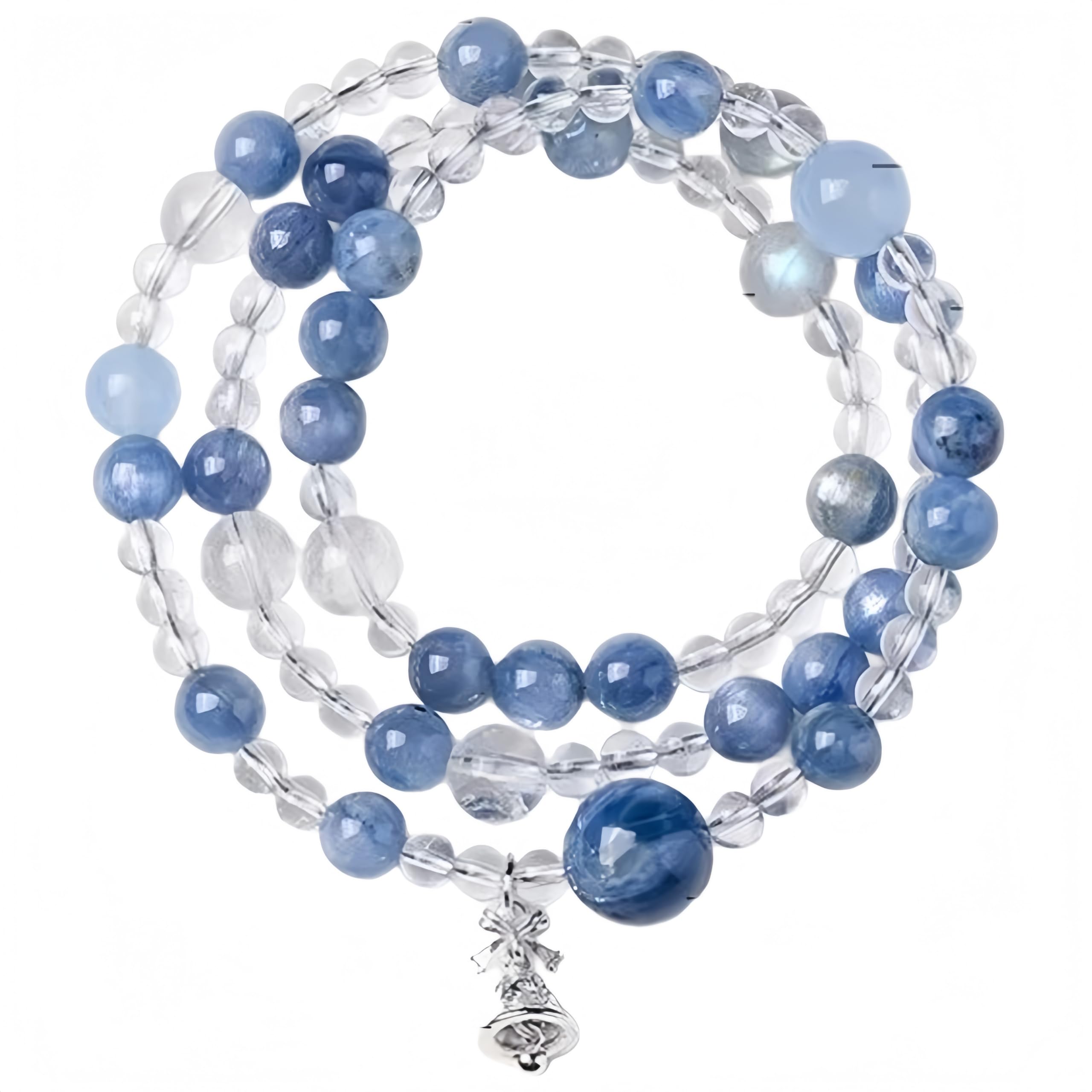 Braccialetto Artigianale Bracciale Multifilare Con Ametista E Zaffiro