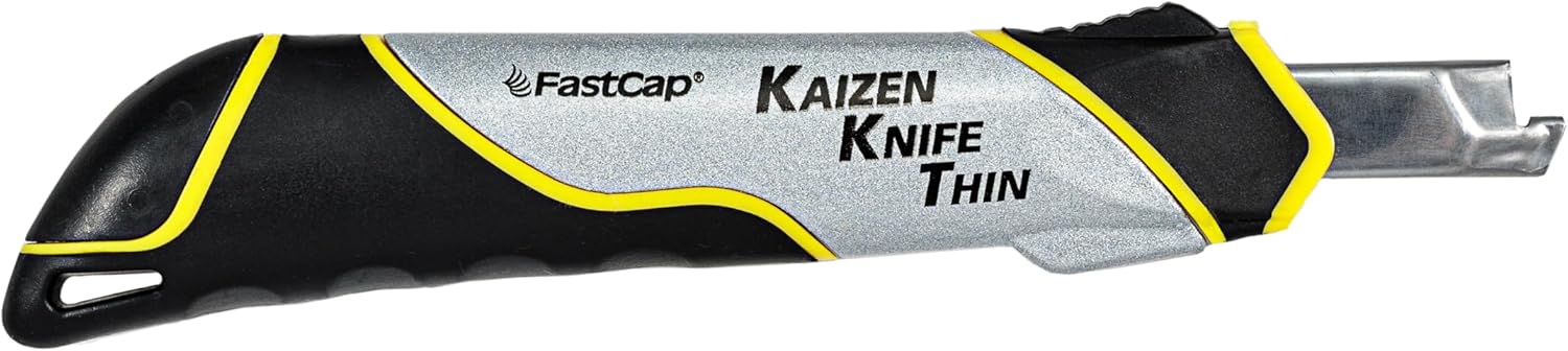 FastCap Kaizen Knife Thin - Ultra-Precision Contour Cutting Utility Knife with Comfort Grip and Retractable Safety Blade for Kaizen Foam