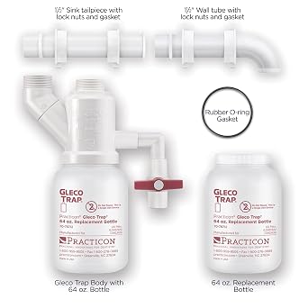 Practicon Gleco Trap System, Clay & Plaster Sink Trap Kit, 64 oz.