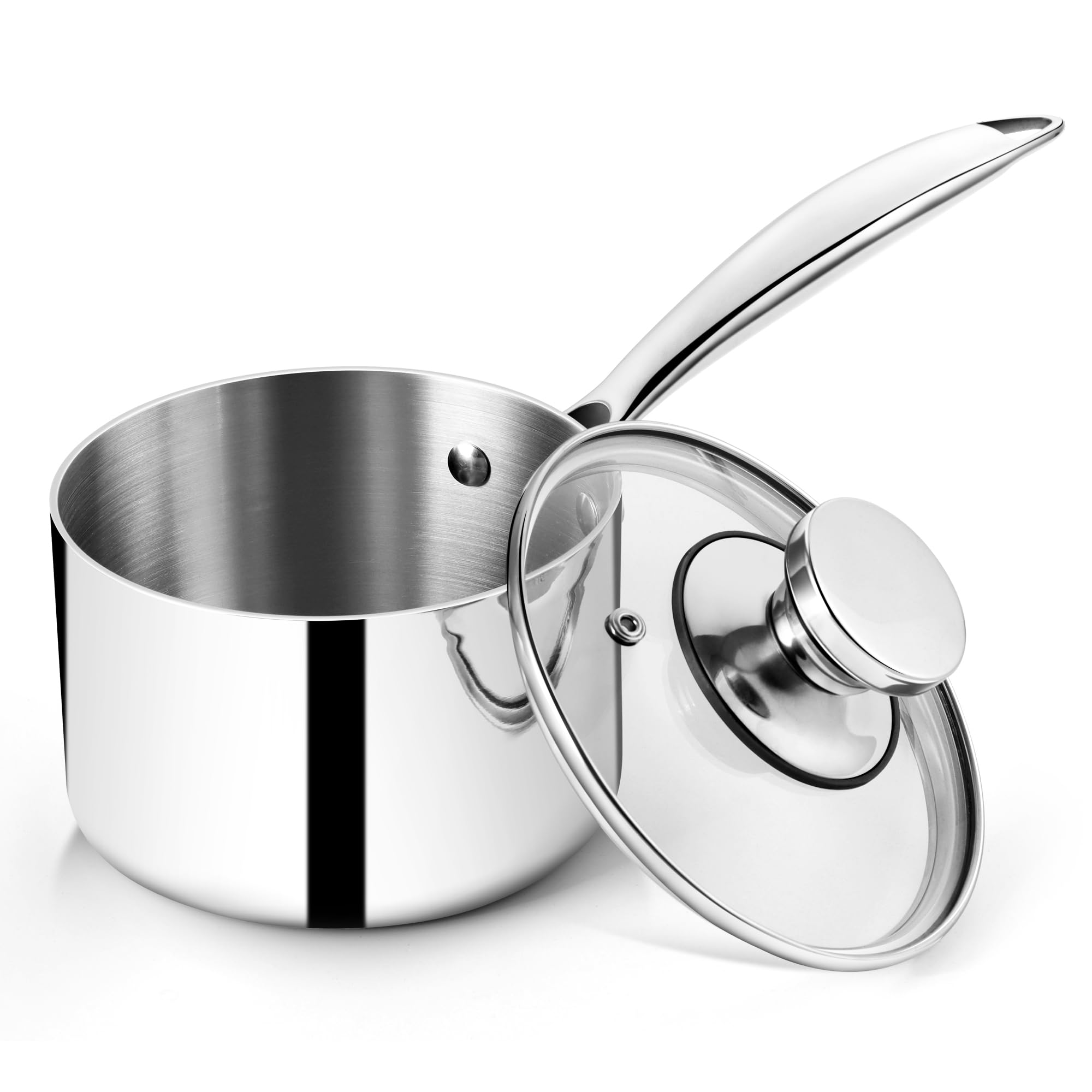 Amazon.com: P&P CHEF 3 Quarts Tri-Ply Stockpot and Saucepan
