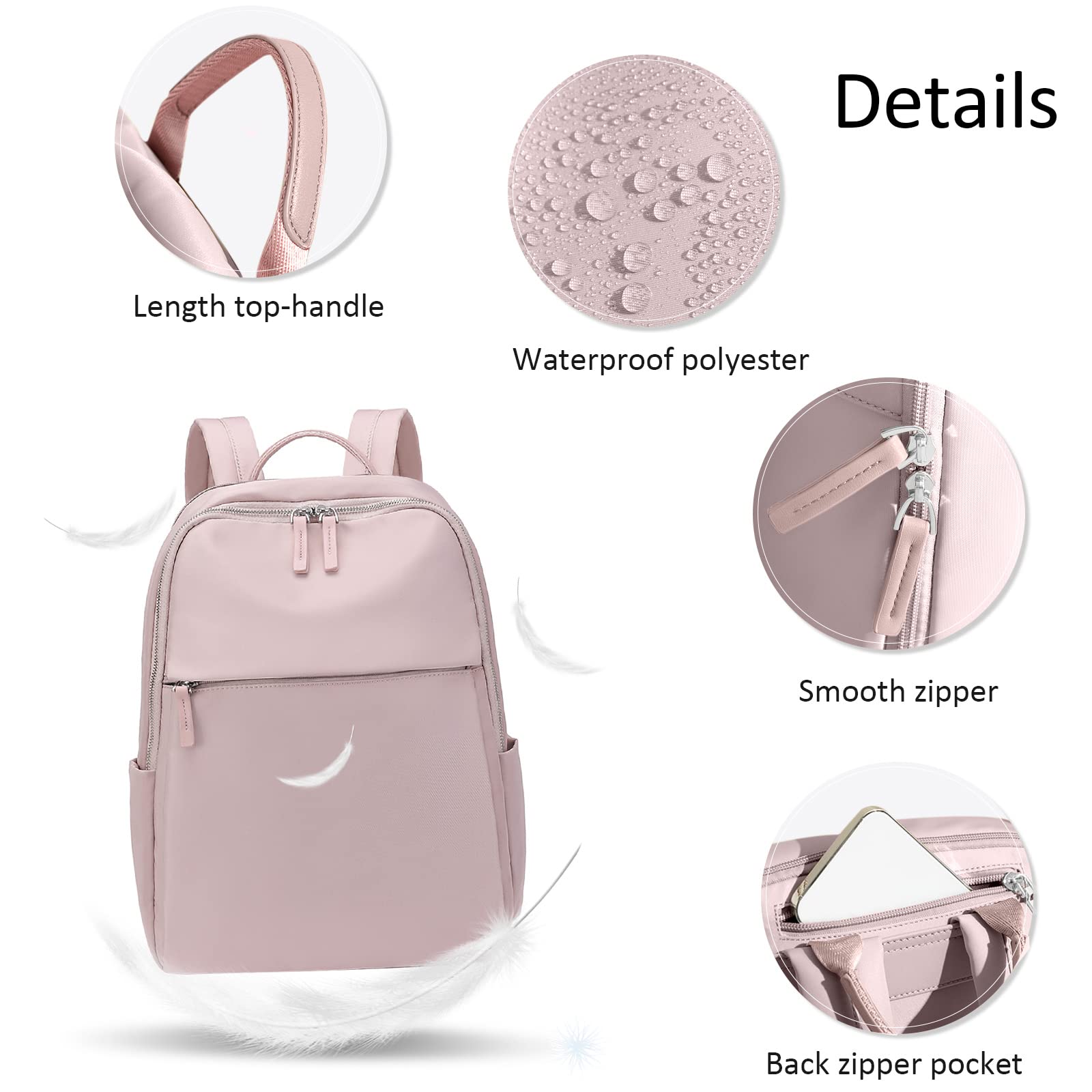 DIRRONA Zaino Alla Moda da Donna Zaino da Viaggio Con Scomparto Per Laptop Zaino da Ragazza Casual da Donna Zaino da Viaggio Business College School Bookbag con Tracolla Borse a Tracolla