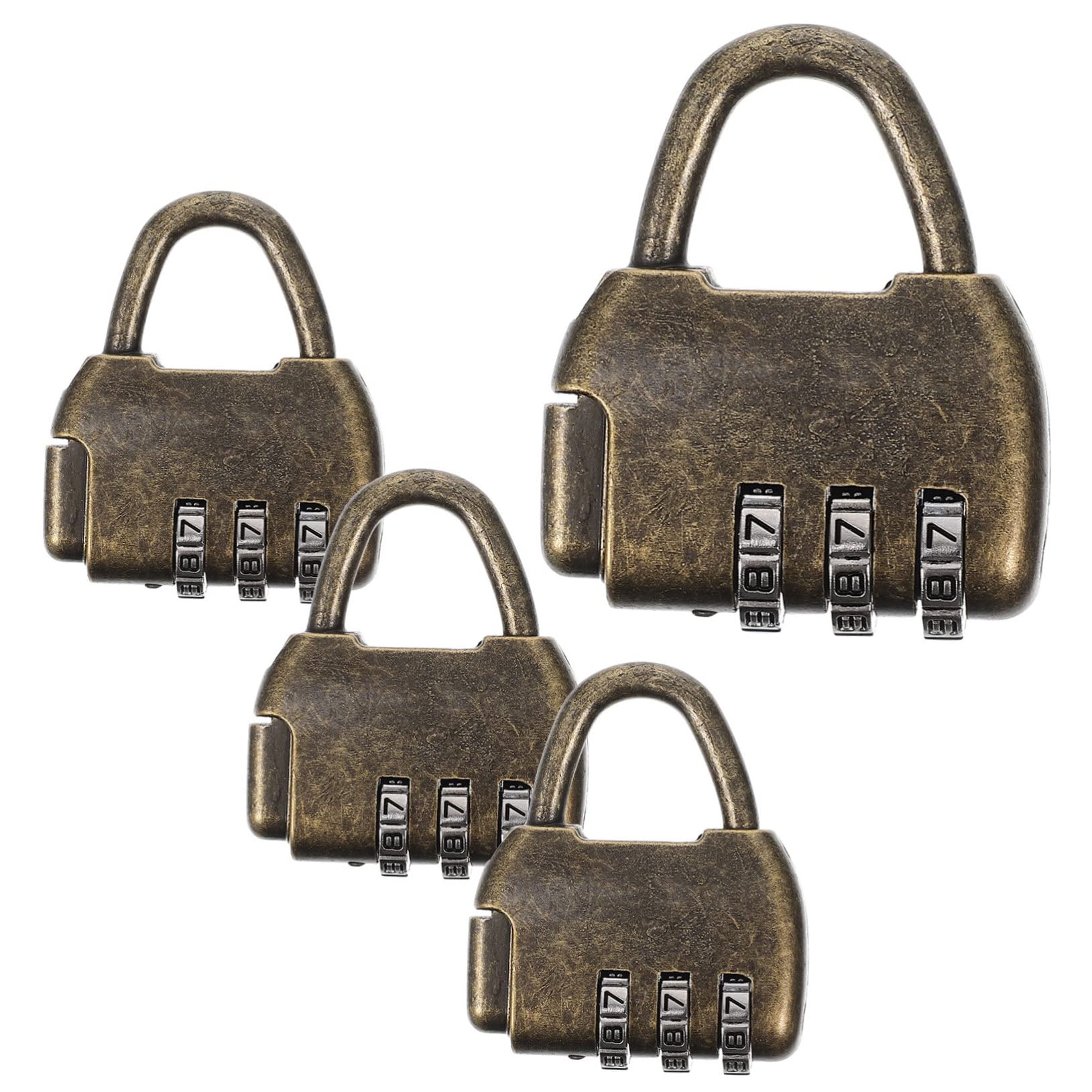 Uonlytech 4 Ensembles Serrure De Style Ancien Chinois Boite À Code Boite Rangement Combinaison Sans Clé Serrure À Combinaison Vintage Serrures De Salle D'évasion Cadenas Rétro 4 Pièces * 4