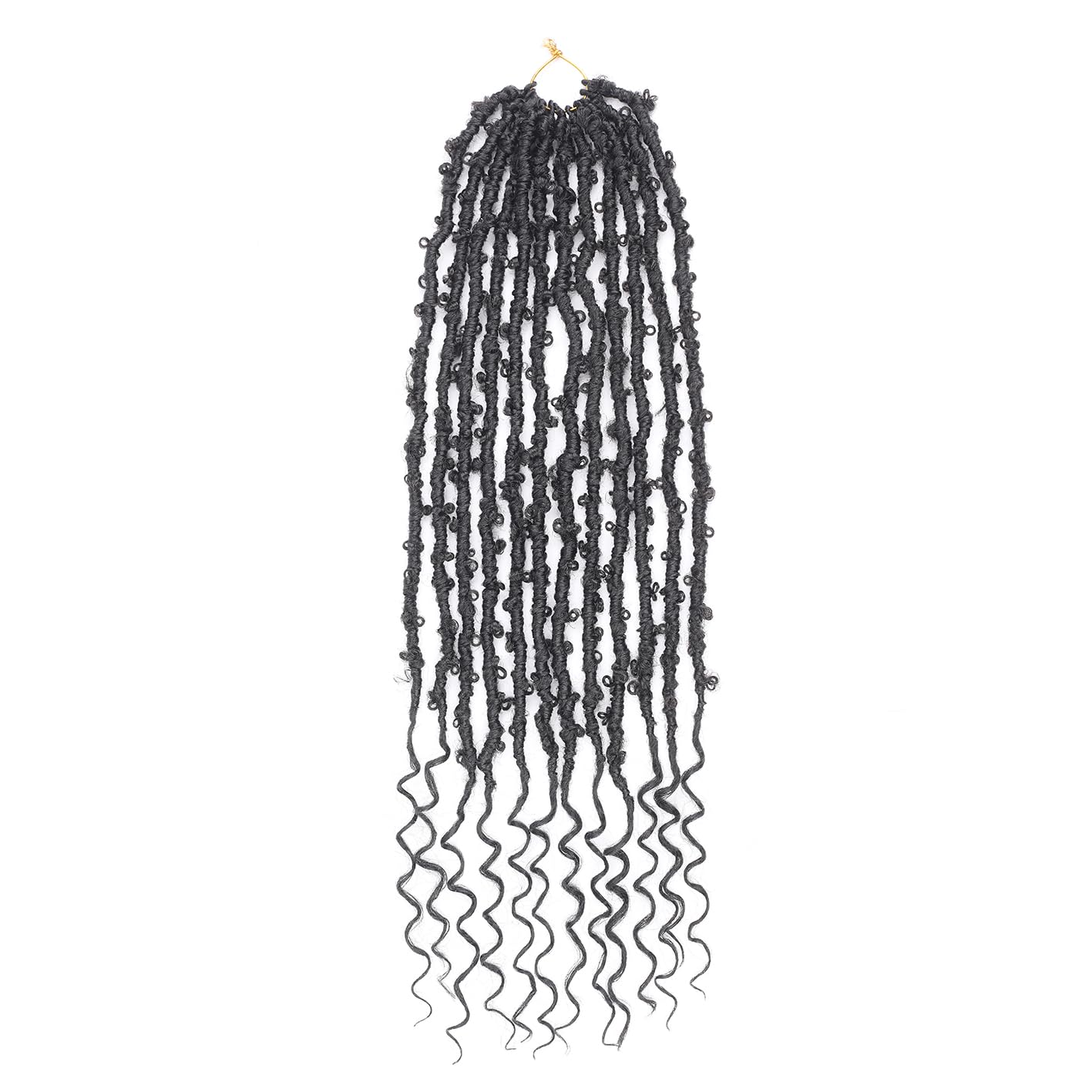 Aipin Butterfly Locs Crochet Hair Goddess Locs Curly Ends 24 Inch Distressed Faux Locs Crochet Hair For Black Women (24 Inch, 6packs,1B)