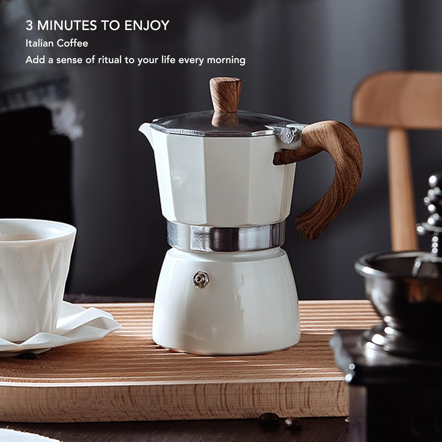 Espressos Cup Moka Pot, Stovetop Espressos Maker Stovetop Coffee Maker Capable for Home Office Use Easy to Operate (150ML)