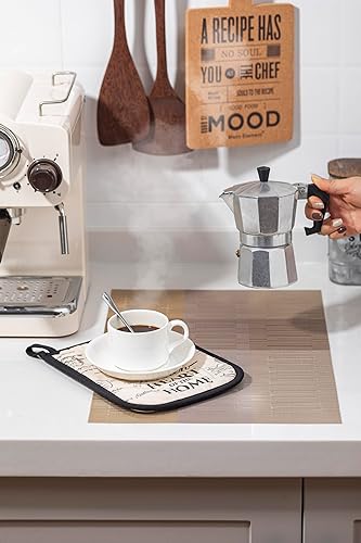 Miniatura 27 de LEXMORE Juego de 6 manteles individuales tejidos de vinilo/plástico para mesa de cocina, interior/exterior, lavables, manteles individuales lavables