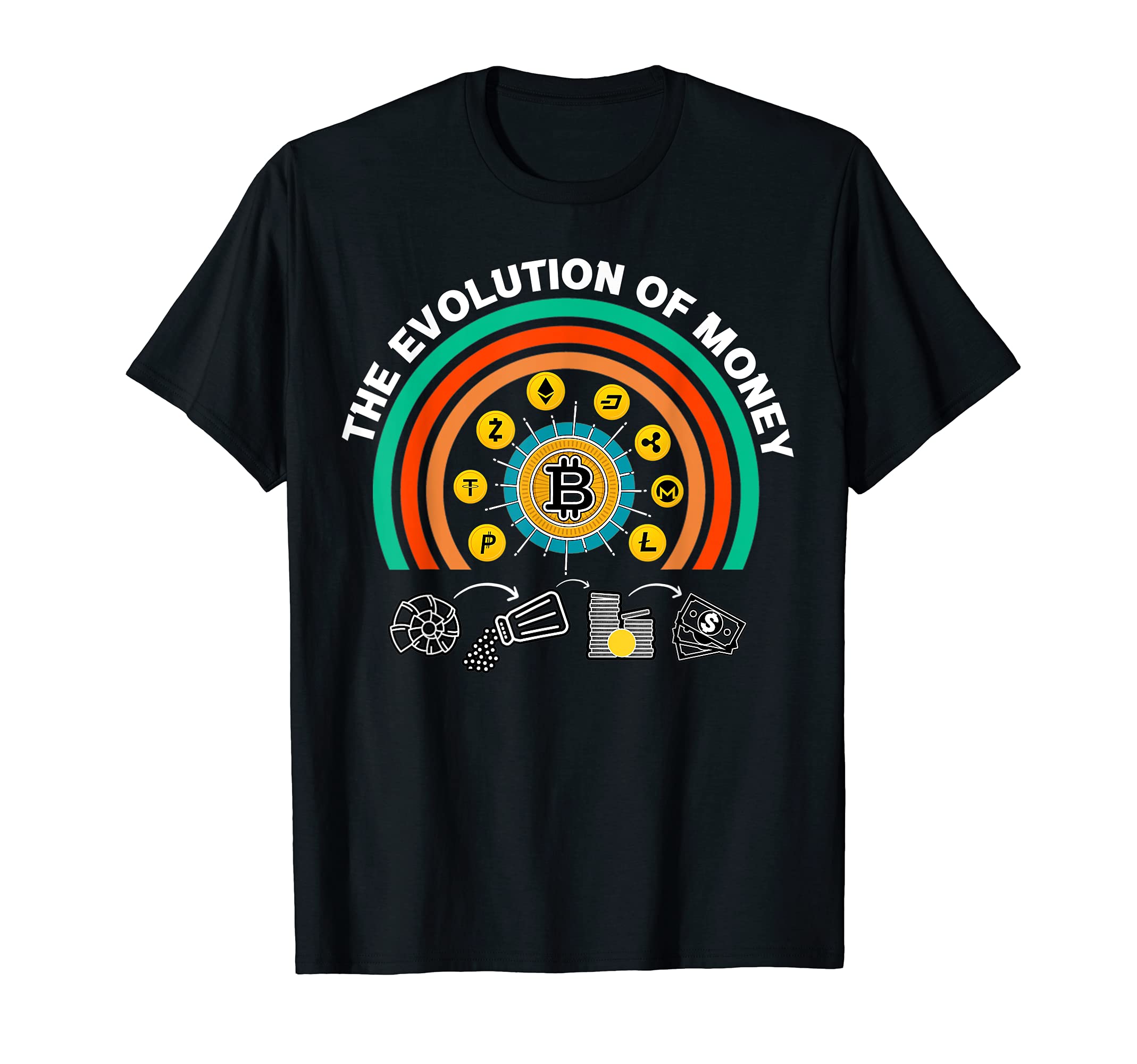 Cryptocurrency Bitcoin, Ethereum,Litecoinevolution of money T-Shirt