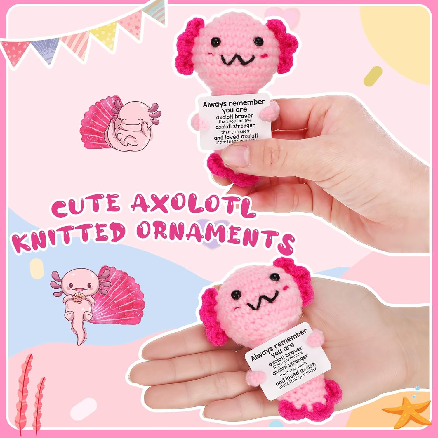 Axolotl Gifts for Girls Kids Cute Axolotl Plush Toys with Flannel Blanket, Glass Tumbler, Purse, Stuffed Doll, Necklace, Stickers and More Axolotls Stuff for Kids Birthday