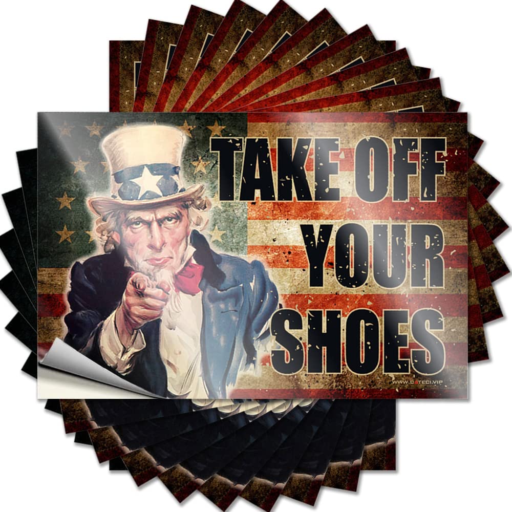Take Off Your Shose Custom Man CABE Decor - Sticker Bumper Removable Vinyl Decal(6X9CM)