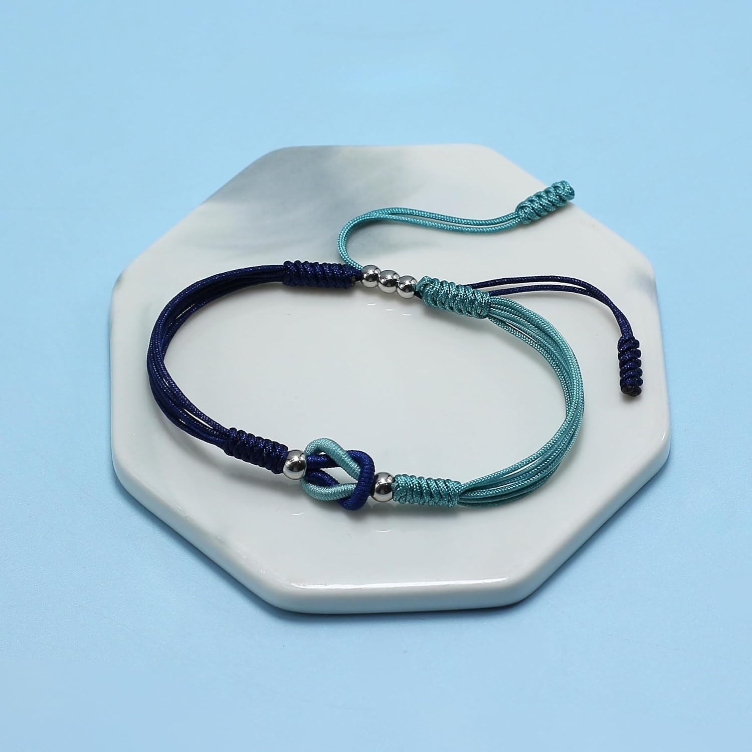 LAMIBEE Infinity Surfer Friendship Bracelet, Forever Love and Friendship with Multicolor Color, Lucky Tibetan Knot Protection String Woven - Image 4