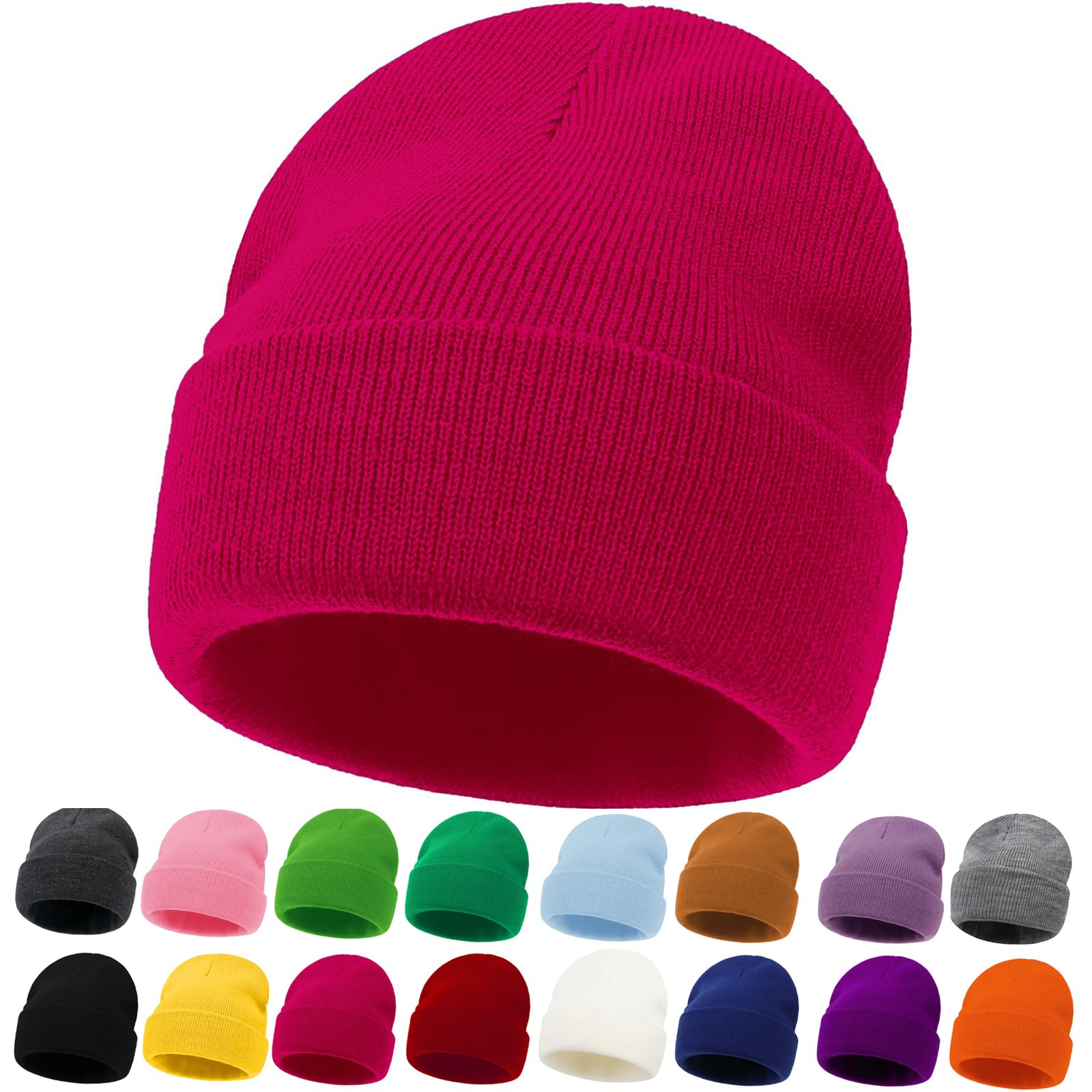 Kids Beanie Boys Girls Winter Hats Children Cuffed Knit Warm Skull Caps