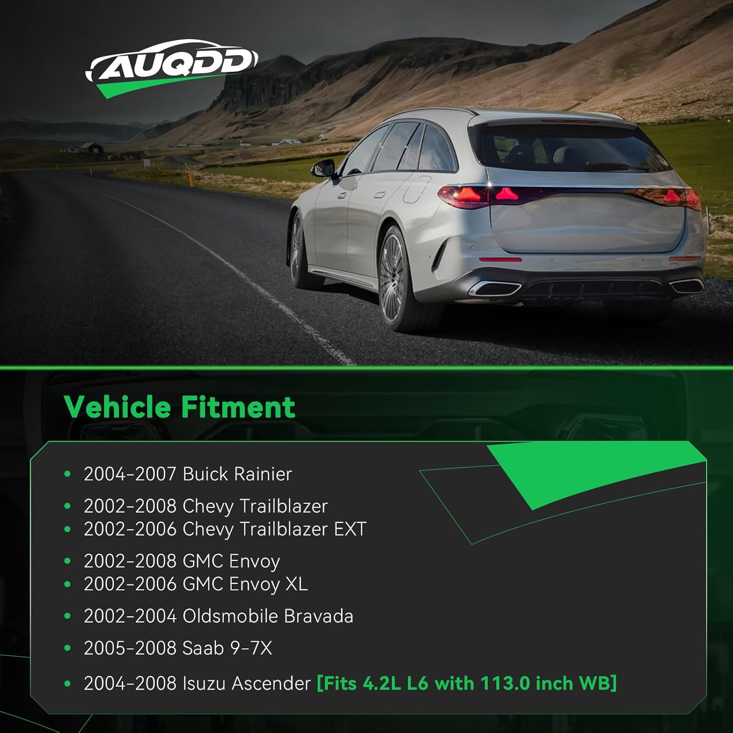 Rear Upper Control Arm Fit For 04-07 Bu-ick Rainier /02-08 Chevy Trailblazer/GMC Envoy /02-04 Olds Bravada /05-08 Saab 9-7X AUQDD K660156 x2 Left Right Trailing Arm Suspension