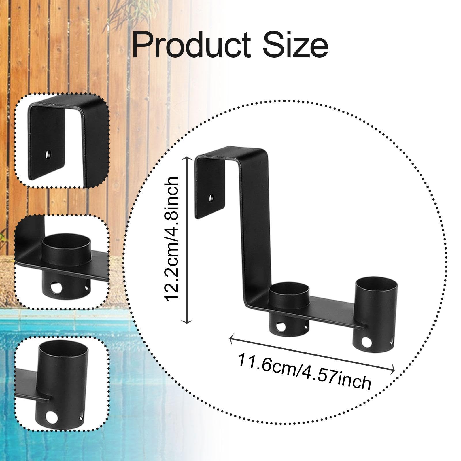 Colcolo 2pcs Pool Fence Hooks Rangement de Rangement, Cintre de Pool, Organisateur d'outils pour pôles télescopiques Skimmers Skimmer Skimmmer